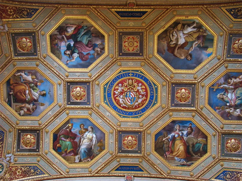 Affreschi delle stanze dei Musei Vaticani - sala dell'Immacolata
